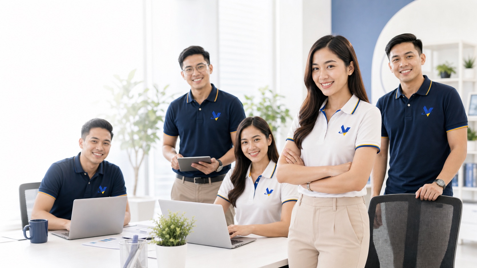 VenderIT Outsourcing leadership and operations team in branded uniforms