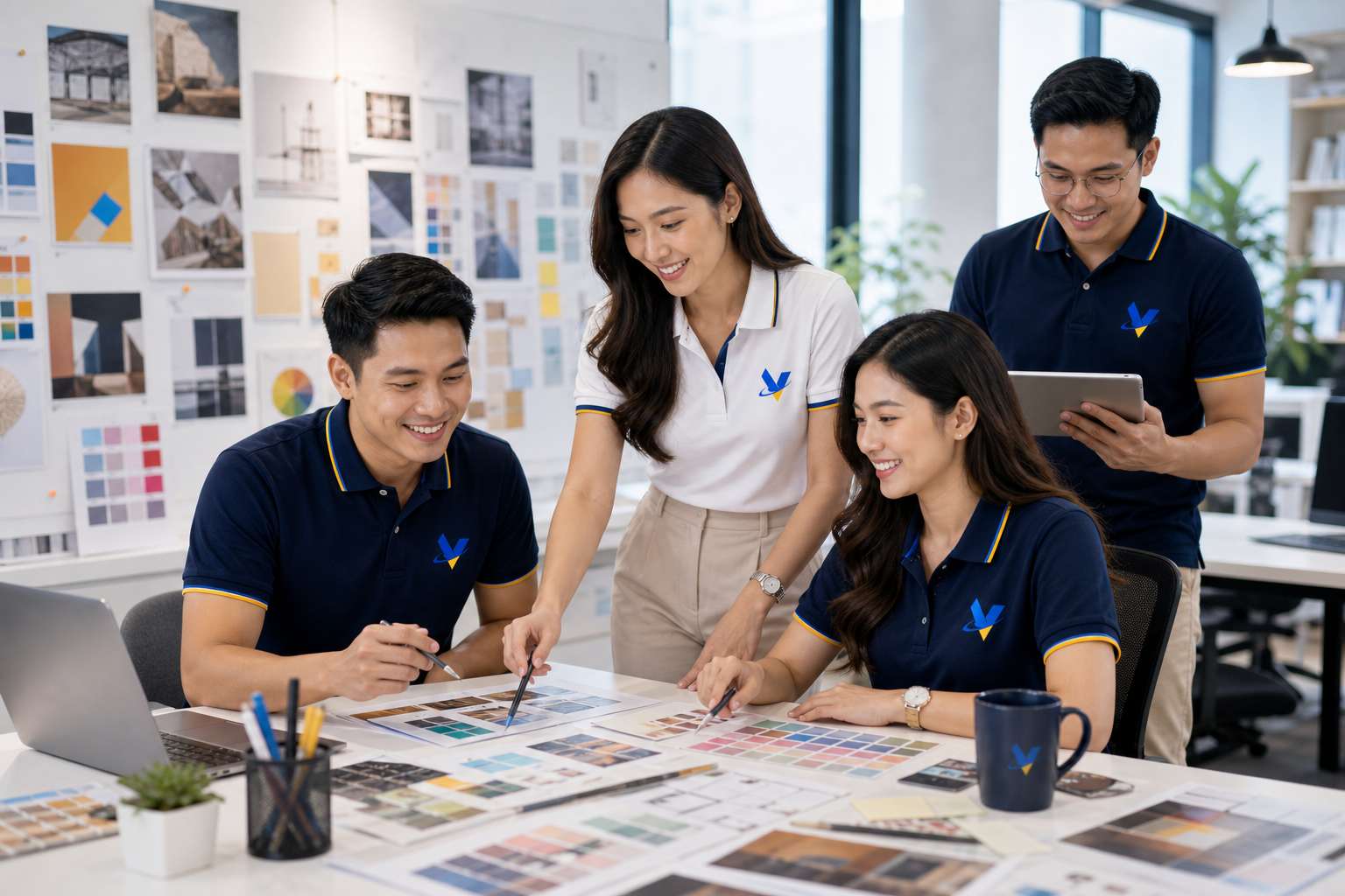 Creative Pro designers producing brand assets in a bright VenderIT studio