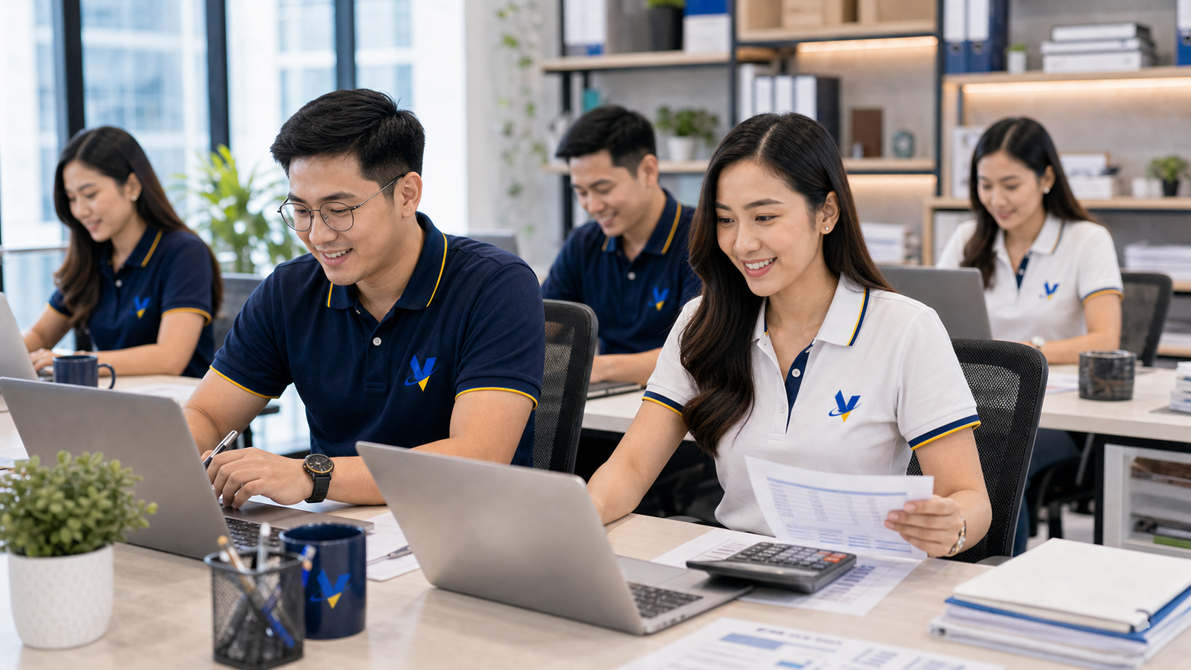 Filipino finance support team managing accounting workflows