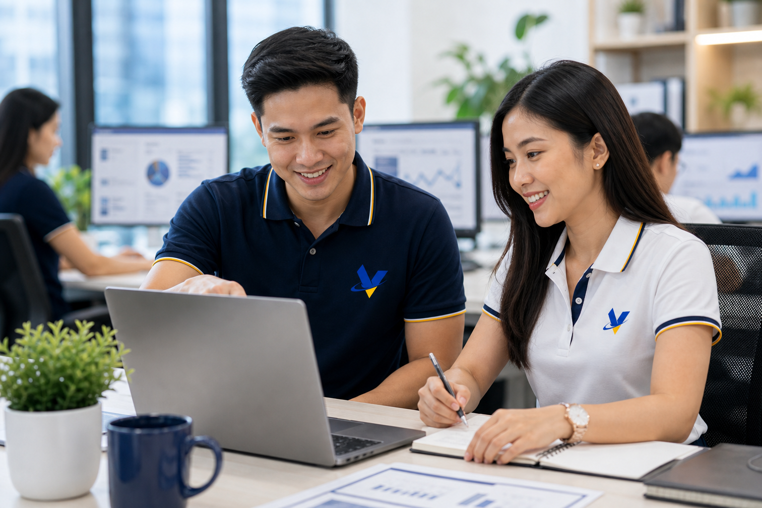 Marketing Pro reviewing campaign analytics and SEO progress