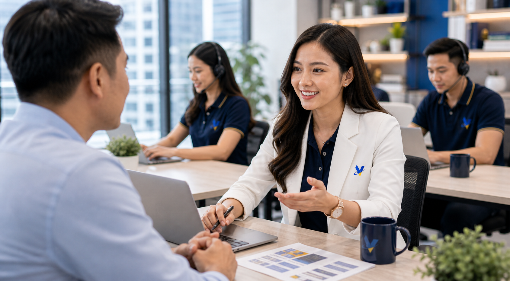 SaaS account manager discussing onboarding support plan