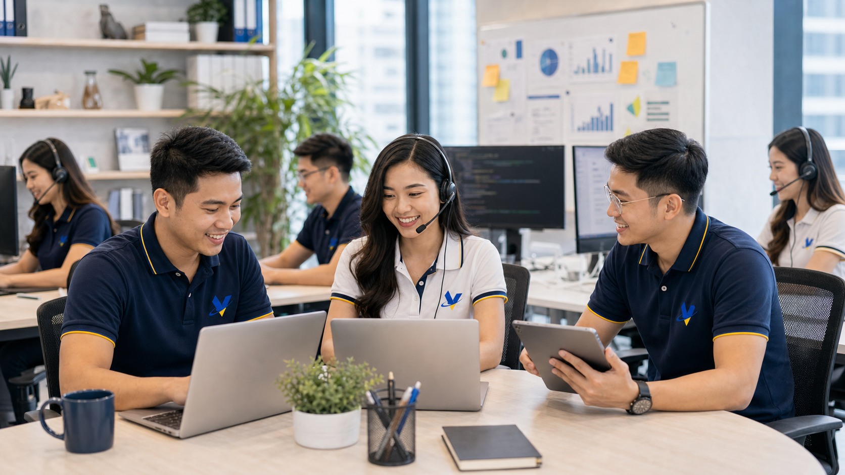 Filipino SaaS support team coordinating product operations