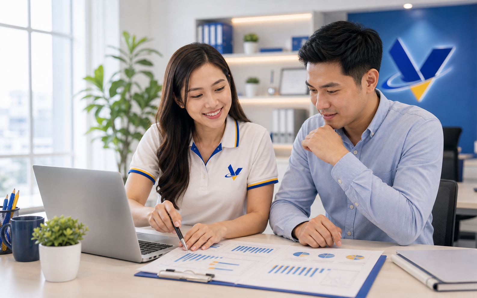 VenderIT advisor reviewing salary comparison options with a business owner